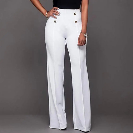 Chic High Waist Wide Leg Trousers